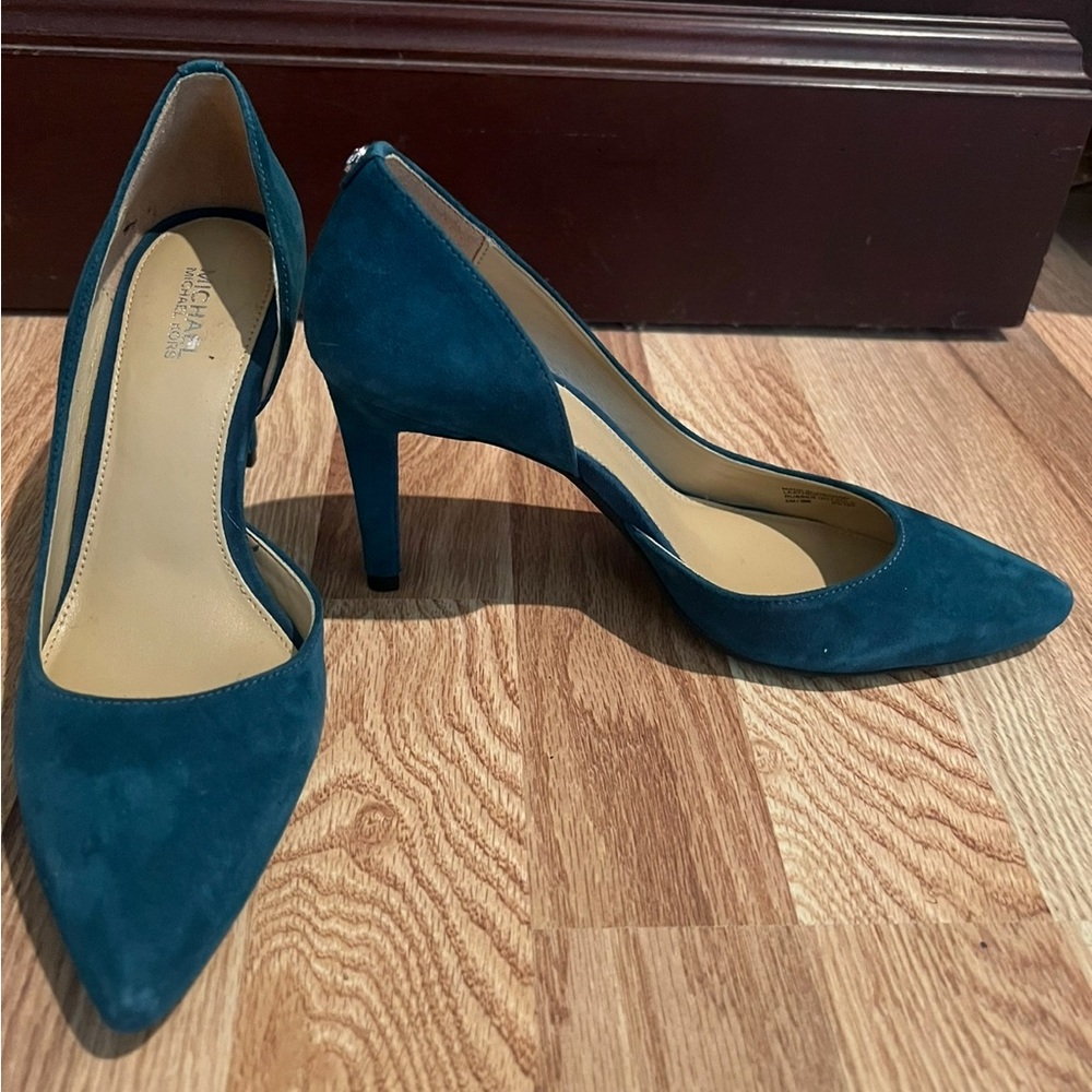 Women’s heels: Michael Kors Teal Suede Heels